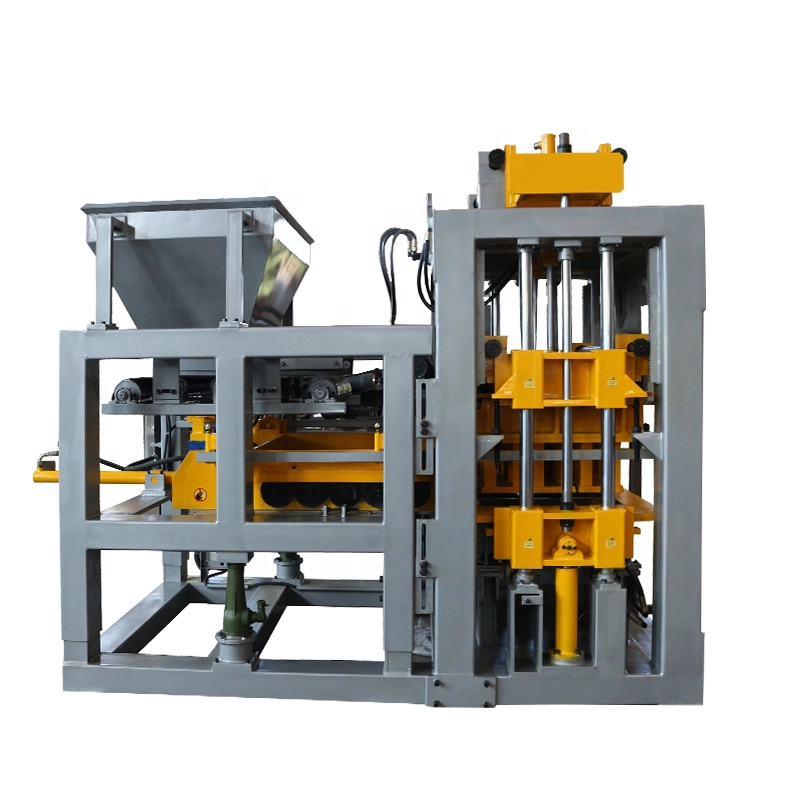 QT10-15 Hollow Block Making Machine Brick Paver Concrete Mold Features Vibration Method PLC Pump Components Cement Raw Material